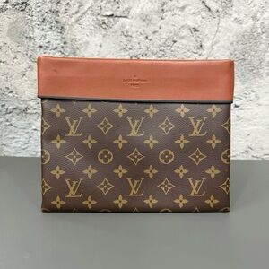 Authentic Louis Vuitton Brown and Gold Monogram Pouch
